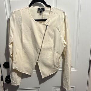G by Giuliana Cream Asymmetrical Blazer